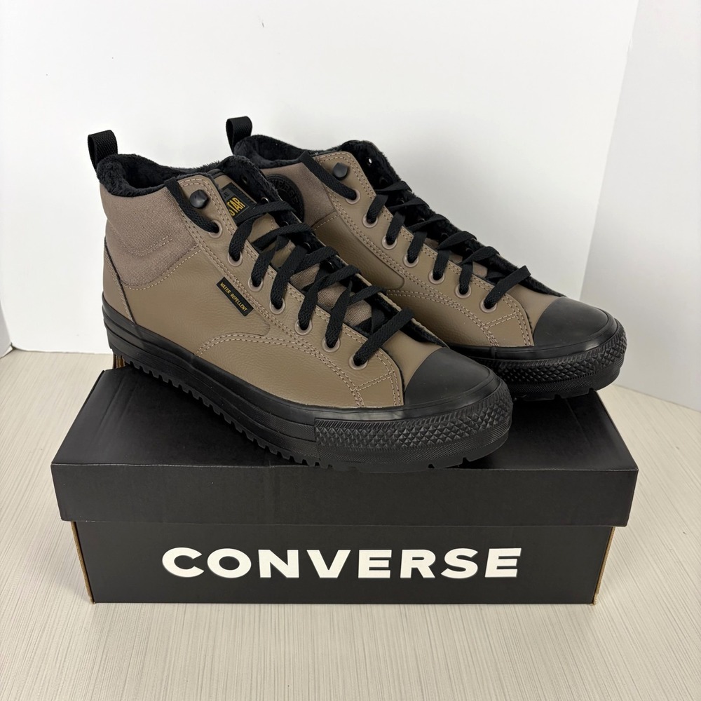 Size 12 Converse Malden Street Boots Mid Leather Brown Waterproof Men's A09492C